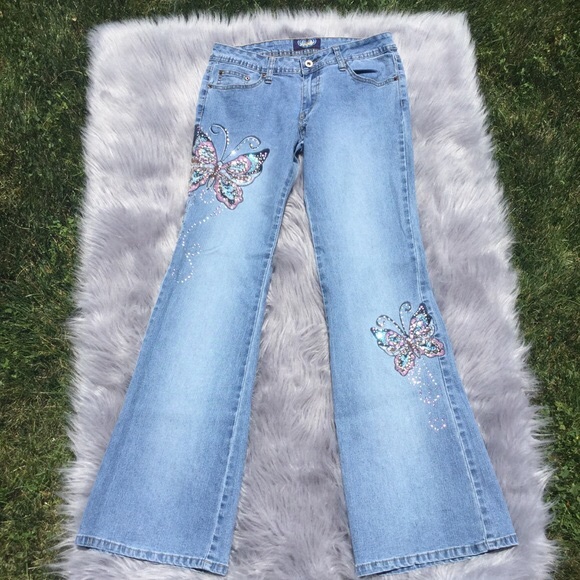 Angels Denim - Angels Butterfly Flare Jeans Size 9
